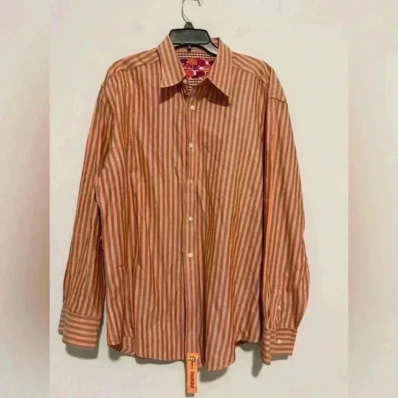 Robert Graham Shirt Men’s 2XL Striped Button Up Cotton Multicolor Long Sleeve - Picture 1 of 6